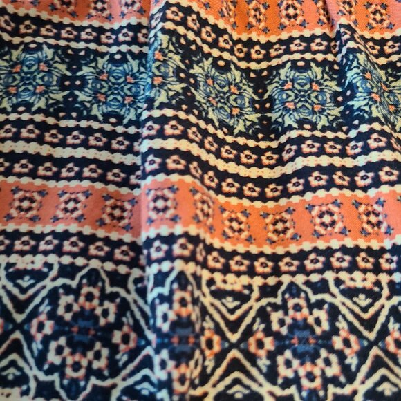 MISSES SONOMA GOOD FOR LIFE BOTTOM RUFFLE HEM DRESS DARK BLUE FLORAL SZ MEDIUM - Picture 7 of 12